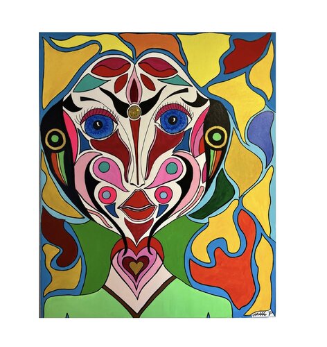 Dame pétales by Philippe Seigle, Painting for Sale on Singulart