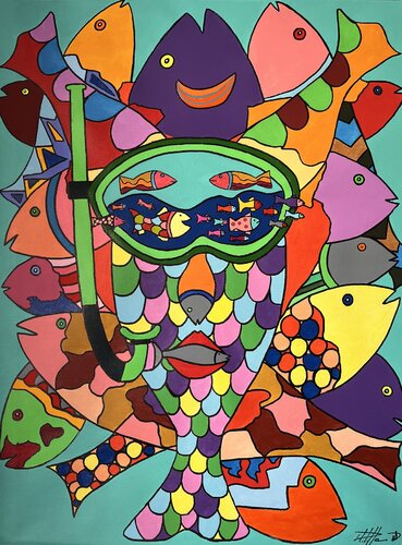 Entre deux eaux van Philippe Seigle, Schilderij te koop op Singulart