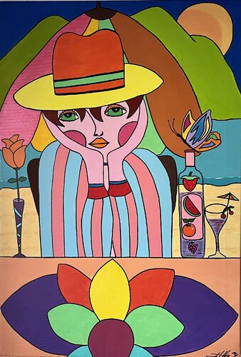 Daddy’s hat di Philippe Seigle, Pittura in vendita su Singulart
