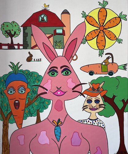 Bunny’s land von Philippe Seigle, Malerei kaufen auf Singulart