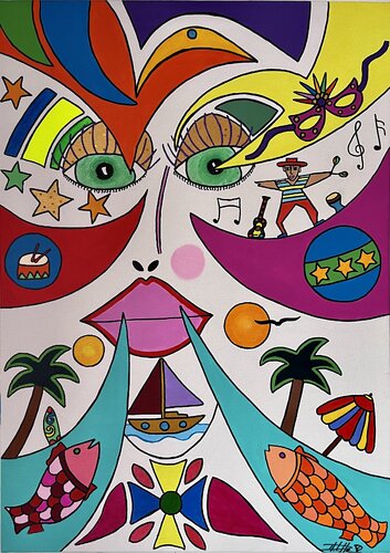Alegria sempre van Philippe Seigle, Schilderij te koop op Singulart