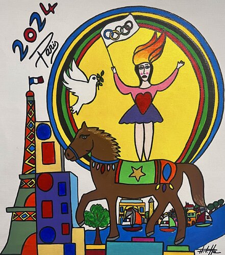 Les jeux di Philippe Seigle, Pittura in vendita su Singulart