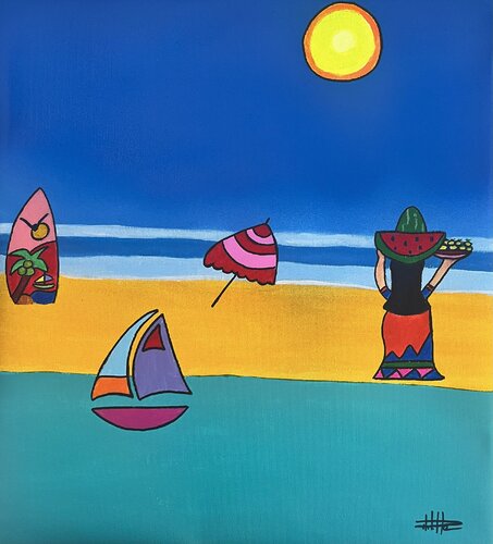 Día de playa von Philippe Seigle, Malerei kaufen auf Singulart