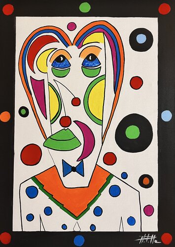 Cherry clown by Philippe Seigle, Painting for Sale on Singulart