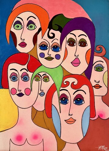 Les copines van Philippe Seigle, Schilderij te koop op Singulart