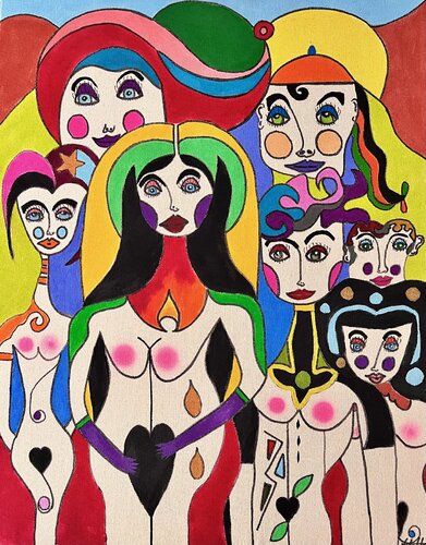 Les excentriques van Philippe Seigle, Schilderij te koop op Singulart