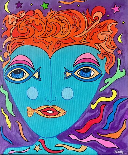 L’énigmatique entre feu et océan di Philippe Seigle, Pittura in vendita su Singulart