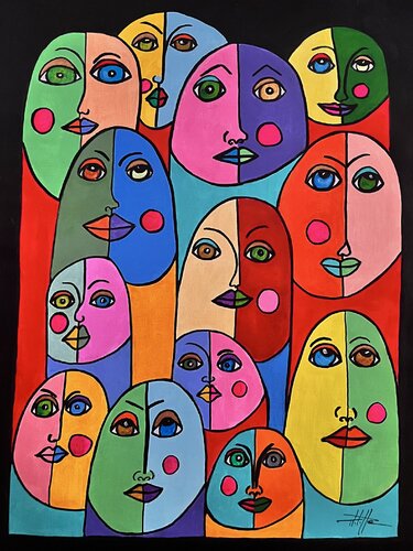 Polyphonie humaine di Philippe Seigle, Pittura in vendita su Singulart