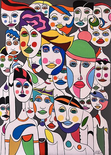 Mosaïque humaine van Philippe Seigle, Schilderij te koop op Singulart