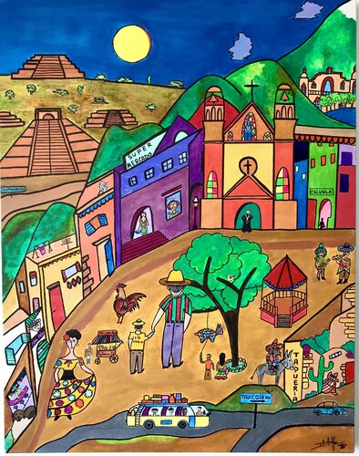 El Pueblo di Philippe Seigle, Pittura in vendita su Singulart