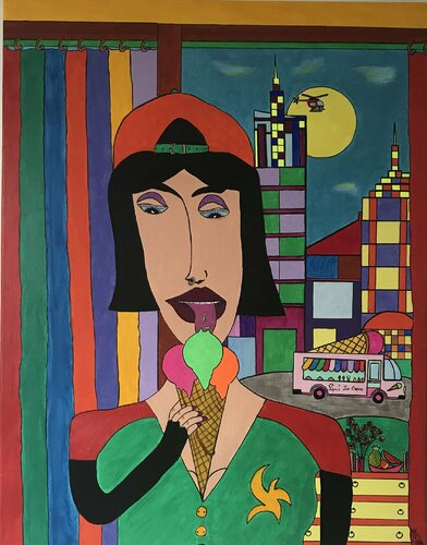 The Ice cream van Philippe Seigle, Schilderij te koop op Singulart