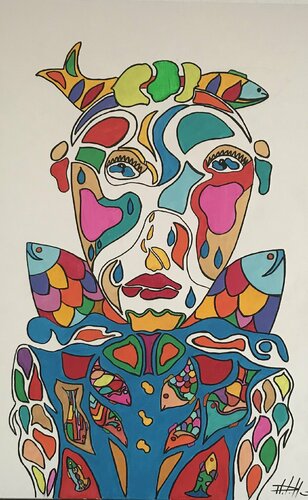 Ocean clown van Philippe Seigle, Schilderij te koop op Singulart