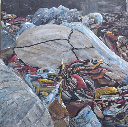 Abfall, sortiert by Ueli Kühni, 油畫 for Sale on Singulart