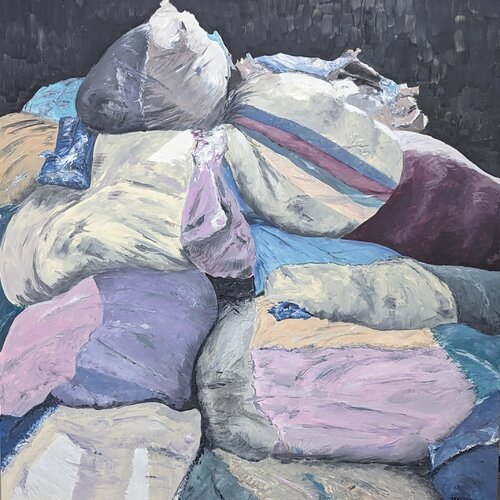 Abfallsäcke di Ueli Kühni, Pittura in vendita su Singulart