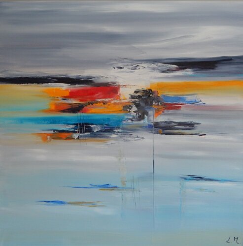 Les couleurs suspendues by LYDIE MASSOU, 油畫 for Sale on Singulart