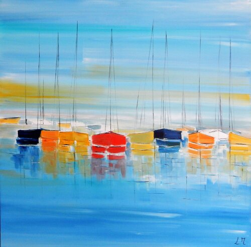 L'heure bleue di LYDIE MASSOU, Pittura in vendita su Singulart