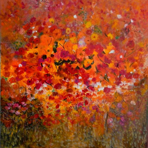L'automne se cache dans les sous bois di LYDIE MASSOU, Pittura in vendita su Singulart