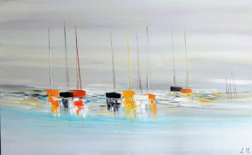 Couleurs Bassin d'Arcachon di LYDIE MASSOU, Pittura in vendita su Singulart