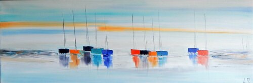 Couleurs marines di LYDIE MASSOU, Pittura in vendita su Singulart
