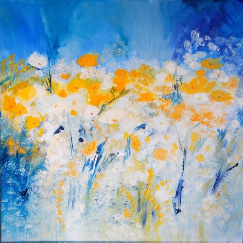 Le temps des fleurs by LYDIE MASSOU, 油畫 for Sale on Singulart
