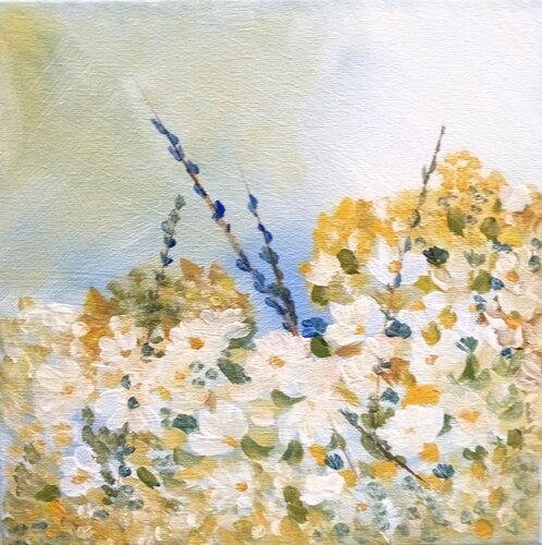 Le bonheur en fleurs di LYDIE MASSOU, Pittura in vendita su Singulart