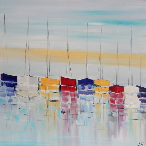 Holidays II by LYDIE MASSOU, 油畫 for Sale on Singulart
