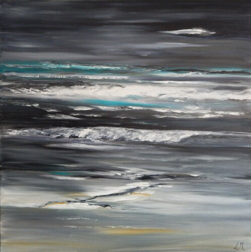 La nuit et l'océan by LYDIE MASSOU, 油畫 for Sale on Singulart