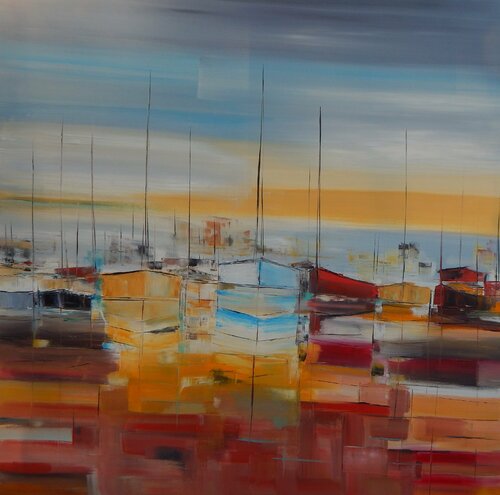 LES EAUX VIVES II di LYDIE MASSOU, Pittura in vendita su Singulart
