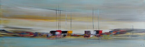 Le printemps sur l'eau di LYDIE MASSOU, Pittura in vendita su Singulart