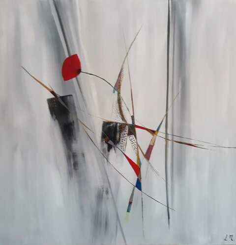 Fleur sentimentale di LYDIE MASSOU, Pittura in vendita su Singulart