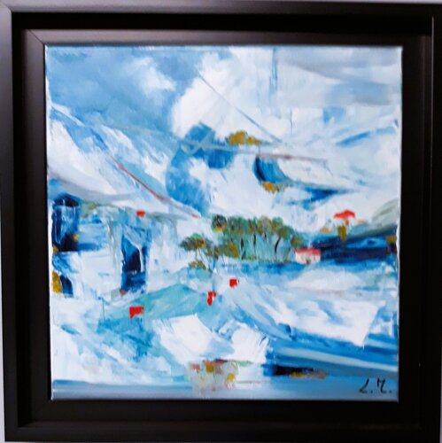 La forêt bleue di LYDIE MASSOU, Pittura in vendita su Singulart