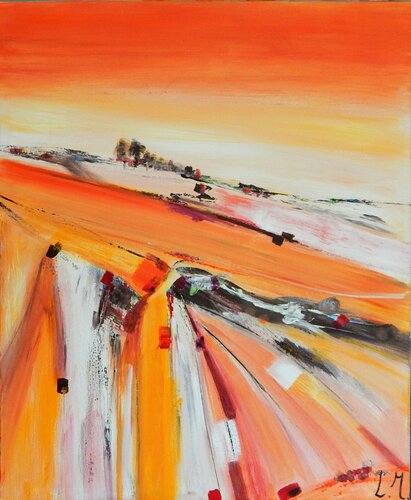 Rencontre des chemins di LYDIE MASSOU, Pittura in vendita su Singulart