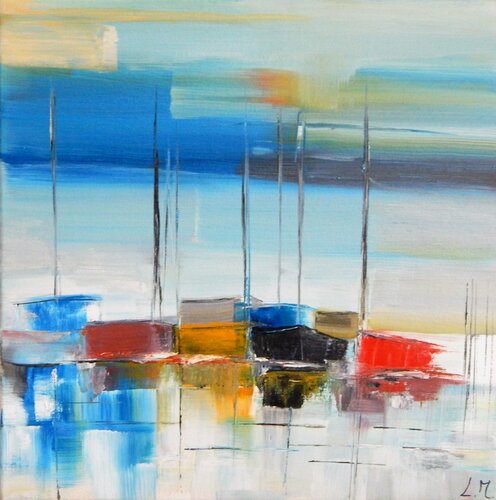 Vu de loin di LYDIE MASSOU, Pittura in vendita su Singulart