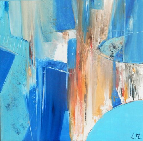 Les bleus de Venise by LYDIE MASSOU, Painting for Sale on Singulart