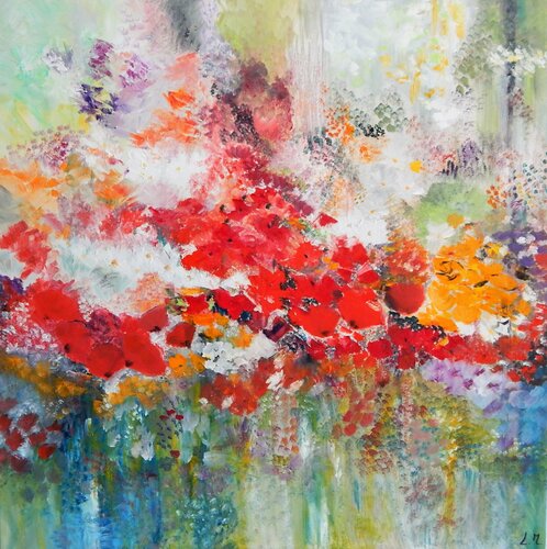 Une promenade dans les champs di LYDIE MASSOU, Pittura in vendita su Singulart