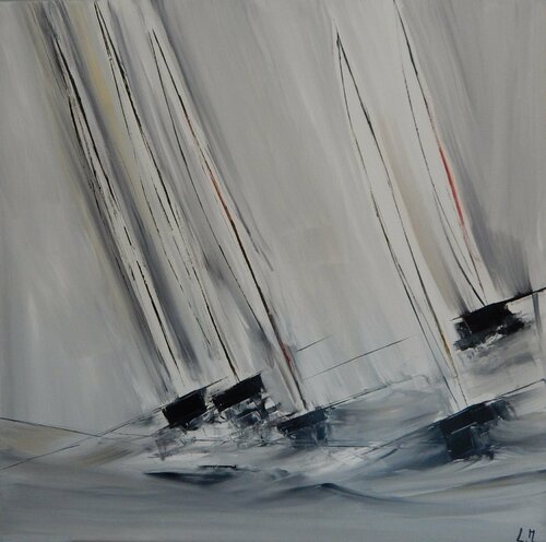 Du vent dans les voiles II di LYDIE MASSOU, Pittura in vendita su Singulart