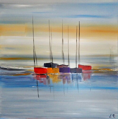 Face à la mer di LYDIE MASSOU, Pittura in vendita su Singulart