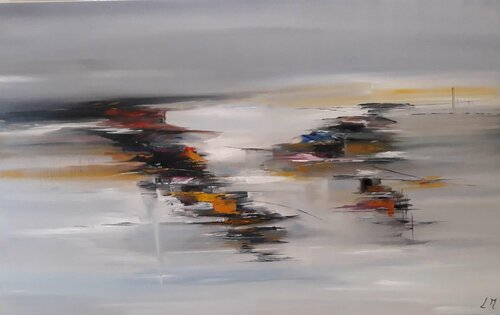 Quand la mer s'est retirée di LYDIE MASSOU, Pittura in vendita su Singulart