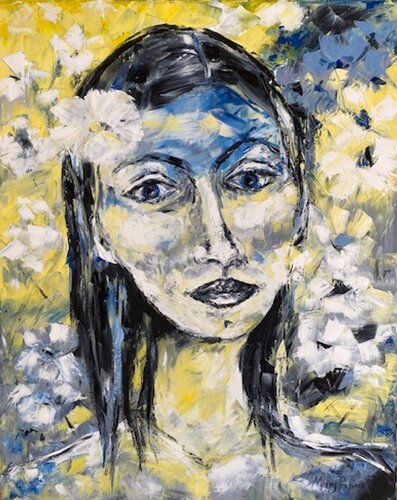 Anonymous Face 19 van Mary Papas, Schilderij te koop op Singulart