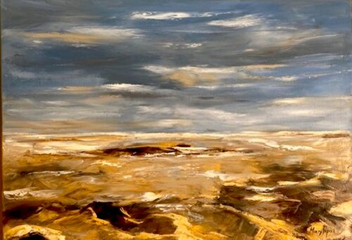 Sandy Beach di Mary Papas, Pittura in vendita su Singulart