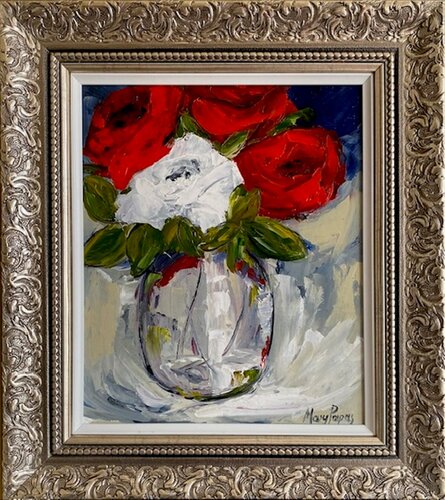 Roses in a Vase Mary Papas