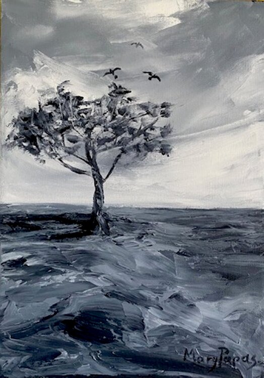 Tree With Birds 1 Mary Papas
