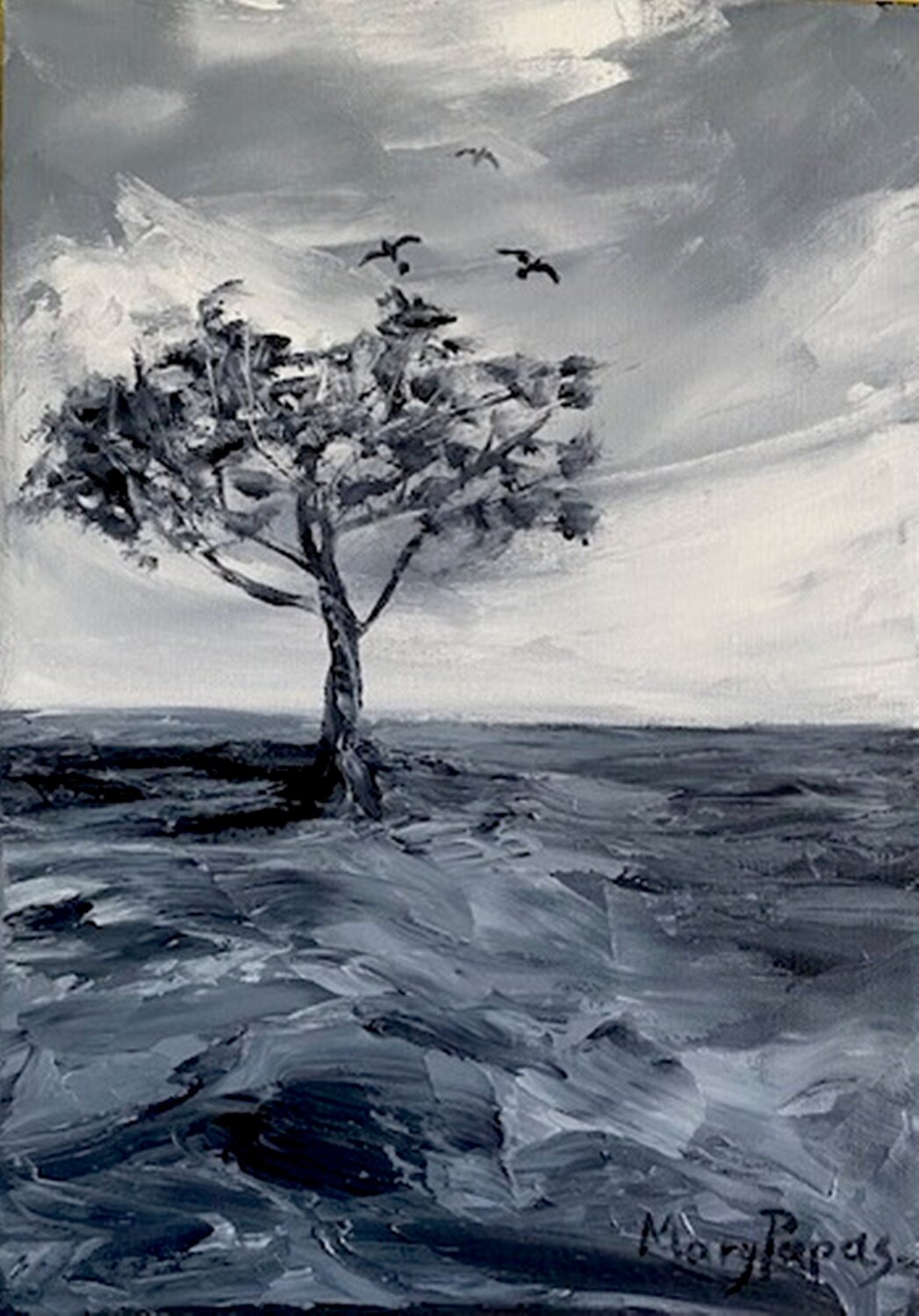 Tree With Birds 1 Mary Papas