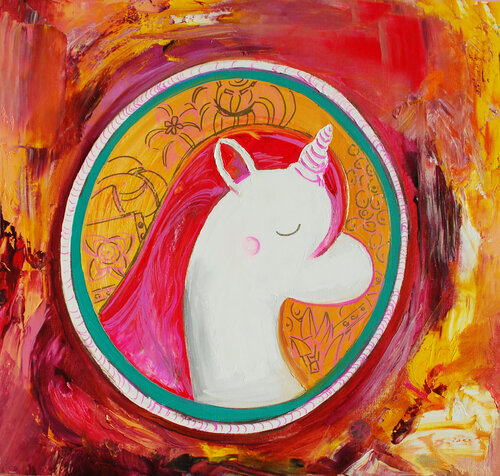 The dream childhood inorog von Ana Asavei Pietraru, Malerei kaufen auf Singulart