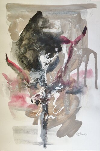 Dark Water flowers. by Ana Asavei Pietraru, Work on Paper for Sale on Singulart