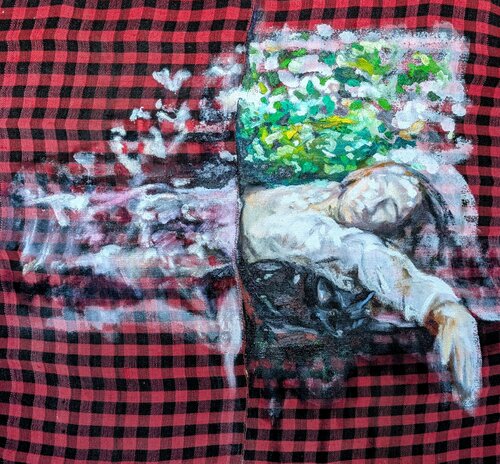 Red Carpet Chronicles by Ana Asavei Pietraru, Painting for Sale on Singulart