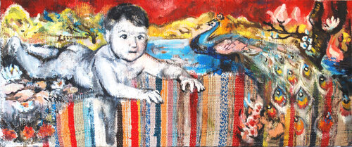 Red Carpet Chronicles. "Peacock photo." by Ana Asavei Pietraru, Painting for Sale on Singulart