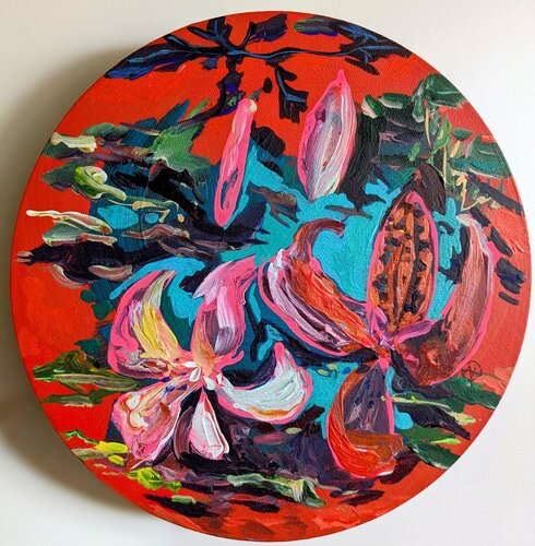 Pink Lily par Ana Asavei Pietraru, Peinture en vente sur Singulart