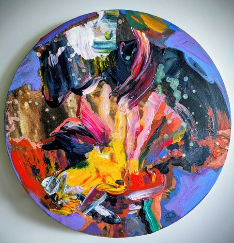 Gestual petals of color. von Ana Asavei Pietraru, Malerei kaufen auf Singulart