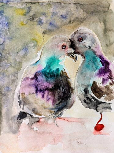 Spring love. von Ana Asavei Pietraru, Werk auf Papier kaufen auf Singulart